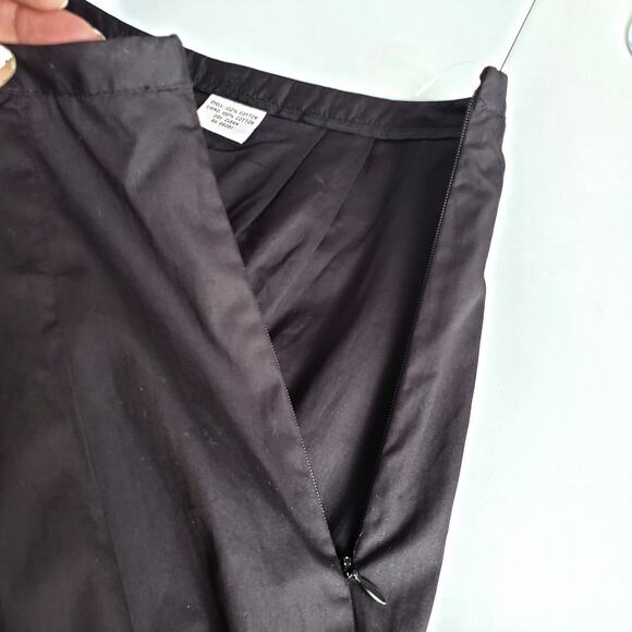 Talbots A Line Pleat Beaded Black Cotton Skirt 18 Preppy Career Modern Cocktail - Picture 5 of 11